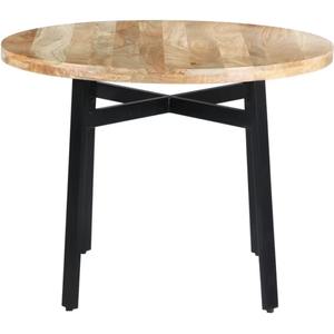 Juego de Mesa y Sillas de Comedor de Metal Sólido de Lujo Moderno con Tablero de Madera de Mango para Dormitorio, Sala de Estar, Restaurante y Taller - Product Image 2