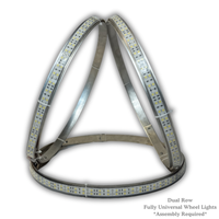Éclairage North Georgia : Bandes lumineuses à LED blanches pures avec 240 LED par bande, installation entièrement réglable, double/quadruple rangée