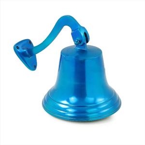 Campana Premium de aluminio fundido de barco NÁUTICO DE LA Marina | Regalos de decoración de guardería (3 pulgadas, azul océano) - Product Image 1