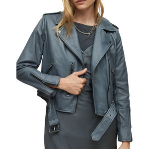 2024 personnalisable gris Portable vêtements pour femmes OEM Service vestes en cuir coton rempli veste - Product Image 1