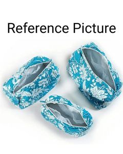 Sac à cosmétiques en coton imprimé bloc de main matelassé indien trousse de toilette pochette de maquillage étui à accessoires sac de voyage pour femme fait à la main Kantha - Product Image 3