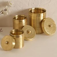 Conteneur élégant classique en verre et métal or rose, scellé pour la sécurité, étanche à l'humidité, compatible lave-vaisselle, grande capacité, avec cuillères, pour épices