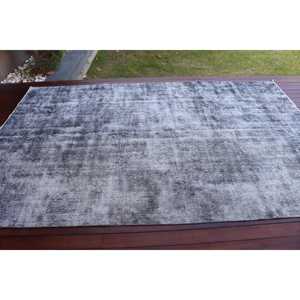 พรมวินเทจตุรกีขนาดใหญ่ 6.1x9.5 ฟุต สีเทา-ดำไล่เฉด - Product Image 3