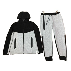 Custom Logo Oversized Streetwear <b>Tracksuits</b> Mens Breathable 100% Cotton <b>Velour</b> Sporty Hoodie and Sweatshirt Set - Product Image 5