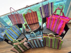 ถุงช้อปปิ้งทำจากโพลีโพรพิลีนรีไซเคิลเป็นมิตรกับสิ่งแวดล้อมขนาดใหญ่ถุงพลาสติกแบบยั่งยืนมีซิปกระเป๋าไนลอนรีไซเคิลสำหรับตลาด - Product Image 5