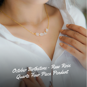 Collar de plata de primera ley y cuarzo rosa para mujer, Gargantilla, plata esterlina 925, piedra Natural, piedra Natural - Product Image 2