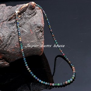 Vente chaude À La Main Éthiopien Opale Collier Naturel Flashy Noir Multi Opale De Feu Bijoux Chaînes En Argent Cadeau Halloween Spécial - Product Image 2