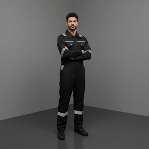 Overol de Seguridad de Alta Visibilidad Premium OEM, ANSI Clase 1, Reflectante, Antiestático, con LED Intermitente, Poliéster Impermeable, Talla XXL para Hombre - Product Image 3