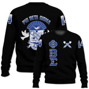 Phi Beta Sigma 1914 Premium Acrylique Pull En Tricot Bleu Blanc Chenille Lettres Grecques Sigma Beta Fraternité Pull - Product Image 2