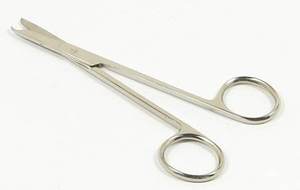 Ciseaux de pansement d'hôpital chirurgicaux médicaux émoussés ciseaux incurvés droits en acier inoxydable CE à iris - Product Image 3