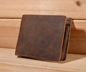 Portefeuille ouvert vintage unisexe en cuir de vache véritable de haute qualité, gravé sur mesure, cadeau pour le 3ème anniversaire, pour elle, LW-0053 - Product Image 5