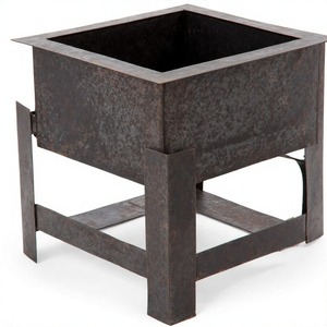 Firepit redondo WildAsh en hierro recubierto de polvo con tapa para jardín al aire libre Patio calefacción Camping y uso de decoración - Product Image 4