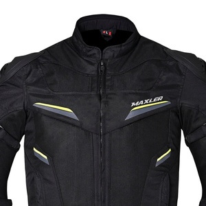 Chaqueta de motocicleta de verano para hombre de alta calidad con cuello levantado y protección de armadura de carreras con logotipo frontal para montar en moto - Product Image 3