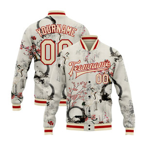 OEM personalizado pesado peso Chenillen Bordado de lana letras chaqueta mangas de cuero Letterman Varsity chaquetas para los hombres - Product Image 4