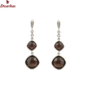 Pendiente clásico de Venta caliente para mujer Plata de Ley 925, conjunto de bisel de piedras preciosas de cuarzo rosa, pendiente de gota, stock listo, precio bajo - Product Image 5