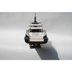 MODELO BARCO DE MADERA ALFA NERO/YATES MODERNOS EUROPEOS/ARTESANÍA DE CALIDAD HECHA A MANO PARA DECORACIÓN - Product Image 5