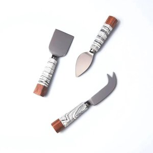 Top Quality Food Safe Gold Color Stainless Steel <b>Cheese</b> Spreader <b>Set</b> with Resin Handle for Hotel and Restaurant Usage - Product Image 2