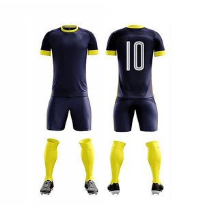 Nouvel arrivage d'uniformes de football pour hommes et de vêtements de sport uniformes de football de couleur unie par sublimation - Product Image 4