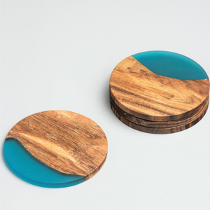 Ensemble de dessous de verre en marbre antique avec garniture en laiton tapis de boisson de table de vente chaude pour les restaurants maisons de luxe et les magasins de décoration - Product Image 1