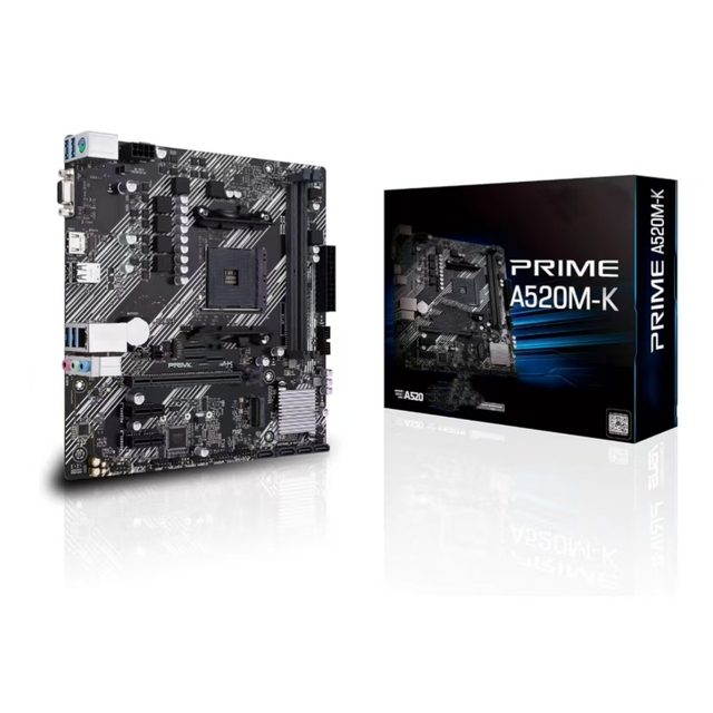 PRIME A520M-K AMD AM4 3rd Gen Micro-ATX Motherboard DDR4 AGP 2X 1GB Ethernet M.2 USB 3.2 Gen 1 Type-A New
