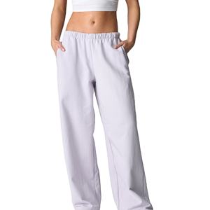 Pantalones Jogger de Pierna Recta de Algodón 100% de Alta Calidad con Logo Personalizado al por Mayor para Mujer, Pantalones Deportivos Formales Oversize para Invierno - Product Image 1