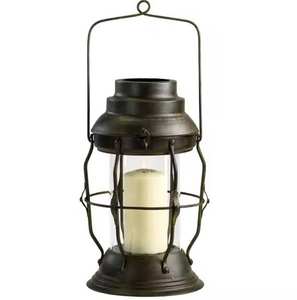 Décoration de Noël de luxe de bougeoir d'ouragan de fer fait à la main durable - Product Image 3