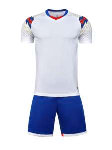 Maillots de football personnalisés de haute qualité respirant léger antibactérien col en v unisexe chemises de football football personnalisé - Product Image 3