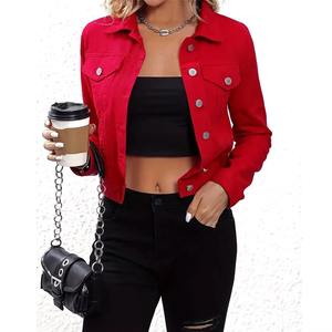 แจ็กเก็ตผ้ายีนส์โอเวอร์ไซส์สำหรับผู้หญิงแจ็กเก็ตยีนส์ลำลองสำหรับฤดูหนาวปรับแต่งได้จากโรงงาน - Product Image 1