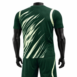 Camiseta de Fútbol Sublimada Personalizada, 100% Poliéster, Transpirable, Ligera, de Secado Rápido, Cuello en V, Manga Corta, Unisex - Product Image 2