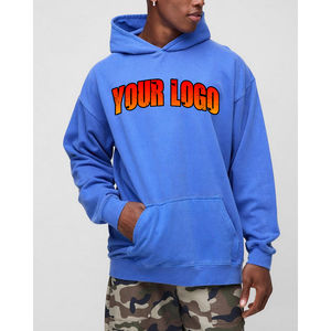 เสื้อฮู้ดฮิปฮอปผู้ชายไซส์ใหญ่พิเศษ ผ้าฝ้าย 100% เนื้อหนา หรูหรา ทรงหลวม ไหล่ตก ซับในขนแกะ ป้องกันการหดตัว เหมาะสำหรับฤดูหนาว - Product Image 1