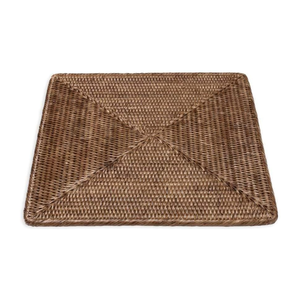 แผ่นรองจานหวายทรงสี่เหลี่ยมเป็นมิตรต่อสิ่งแวดล้อมทำด้วยมือสำหรับรับประทานอาหารและปาร์ตี้เครื่องใช้ในครัวขายส่งจากเวียดนาม - Product Image 2