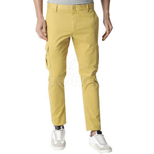 กางเกงวอร์มลำลองเอวกลางของผู้ชายกางเกงคาร์โก้ผ้าฝ้ายน้ำหนักเบาปรับแต่งโลโก้ได้ - Product Image 1