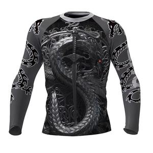 เสื้อฟิตเนสแขนยาว BJJ MMA สำหรับผู้ชายแห้งไว - Product Image 4