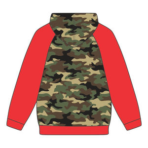 Sudadera con Capucha KAP Camo del Año de Fundación, Mangas Raglán Rojas, Mezcla de Algodón, Ropa de Fraternidad Griega, Divine Nine HBCU Griega - Product Image 3