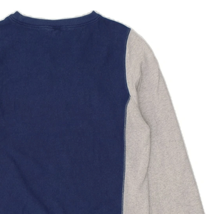 Jersey de cuello redondo de mezcla de algodón Unisex, sudadera gris azul Colourblock, ajuste holgado básico, Top bordado Technics para invierno - Product Image 5