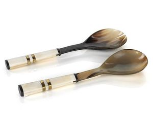 Elegante Juego de Servidores de Ensalada con Diseño de Cuerno, Utensilios de Primera Calidad con Mango para Fiestas al Mejor Precio - Product Image 1