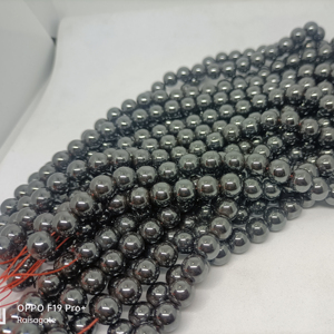 Hématite naturelle de haute qualité, perles de 8 MM, pierre de cristal, hématite, 45 perles, corde de pierre également utilisée pour la mode - Product Image 2
