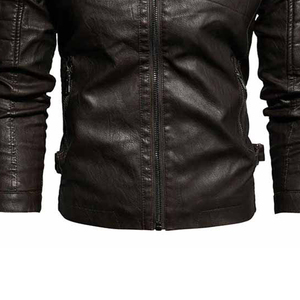 Veste en cuir pour hommes sur mesure, à la mode, à la mode, à prix réduit, personnalisée - Product Image 4