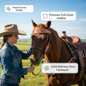 Brida de Cuero Genuino para Carreras de Caballos en Oferta |   Alta Calidad Profesional, Resistente y Duradero |   Conjunto de Brida y Riendas Flash |   2026 - Product Image 5