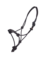 Licol en nylon noir réglable pour l'entraînement des jeunes chevaux, poulains, petits poneys, cob, arabes, chevaux de race et chevaux de traction