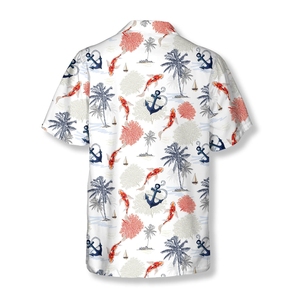 เสื้อฮาวายแฟชั่นสำหรับผู้ชายชุดชายหาดน้ำหนักเบาแบบกระดุมแขนสั้นลำลองระบายอากาศฤดูร้อน - Product Image 6