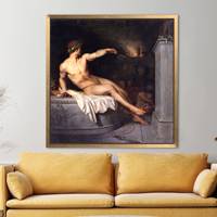 Alexandre Cabanel Reproduktion Art Deco Paneel Flach Gedrucktes Landschaftskunstwerk Quadratische Leinwand Gerahmt Wanddekoration zum Aufhängen