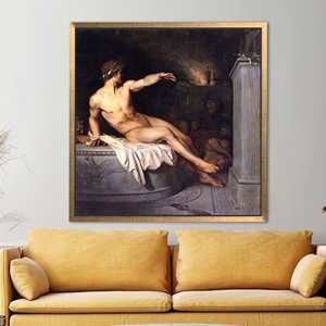 Reproducción de Arte en Lienzo de Alexandre Cabanel, Impresión Plana de un Cuadro Vintage de Hombre Desnudo, Enmarcado en Dorado - Product Image 1