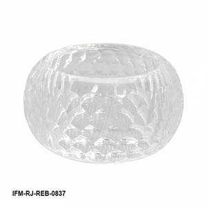 Brazalete de Resina Transparente Facetada Hecho a Mano, Elegante Brazalete Geométrico Grueso para Mujer, Regalo para Ella - Product Image 3