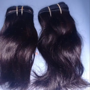 Extensión de cabello crudo sin procesar 100%. Tejido de cabello humano indio alaigned de cutícula. Pelo indio crudo recto ondulado natural tejido - Product Image 1