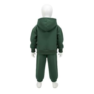 Conjunto Deportivo de 2 Piezas para Niños, Ligero, a Cuadros, 100% Algodón, con Capucha, Estilo Urbano, para Otoño - Product Image 2