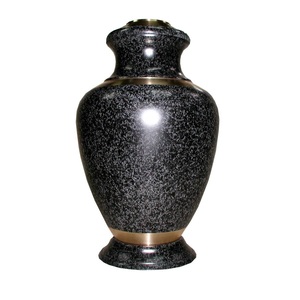 Modern Black Solid Metal Heavy-Duty Adult Cremation Urn Decorative Design Brass Adult <b>Keepsake</b> Memorial <b>Ashes</b> urn - Product Image 1