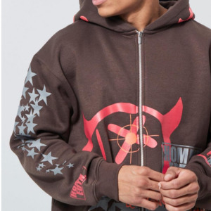 Ensemble de survêtement pour homme à capuche, coupe-vent élastique, jogging, 2 pièces, coupe-vent, grande taille, fermeture éclair, costume de sport 100% coton - Product Image 4