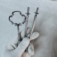 Ensemble d'accessoires élégants pour support à gâteau, métal plaqué or et argent, matériel à 3 niveaux pour support à gâteau