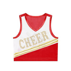 Ensembles d'uniformes de cheerleading pour femmes, de haute qualité, 100% polyester, séchage rapide, respirants, confortables, légers, couleur unie - Product Image 5
